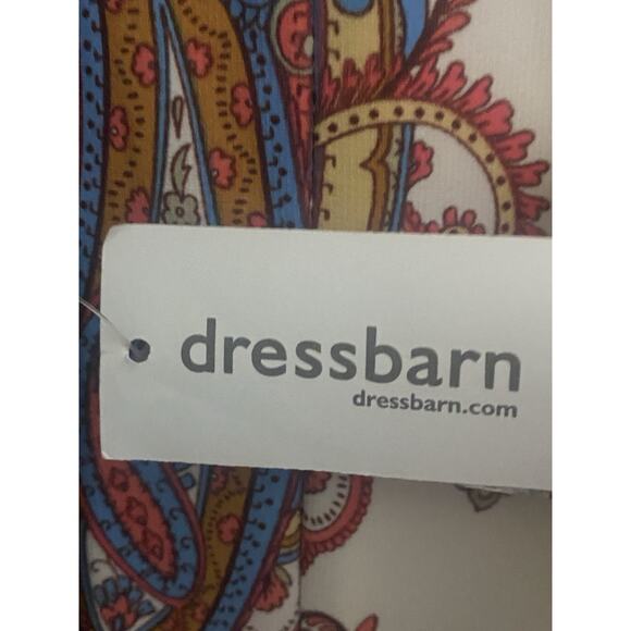 Boho Roz & Ali Women 14 Multicolor Paisley Round Neck With Decorative Collar NWT - Picture 9 of 10